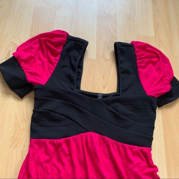 Pink & Black Foxy Jeans Blouse Size Medium - Picture 2 of 9